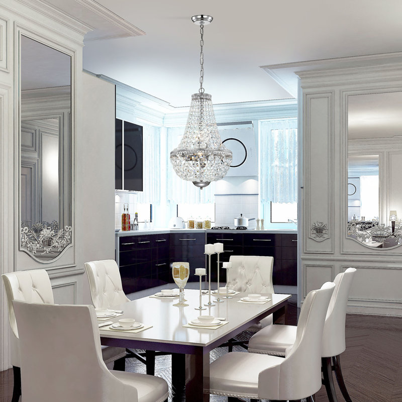 Drexel 6 - Light Unique / Statement Empire Chandelier, Chrome