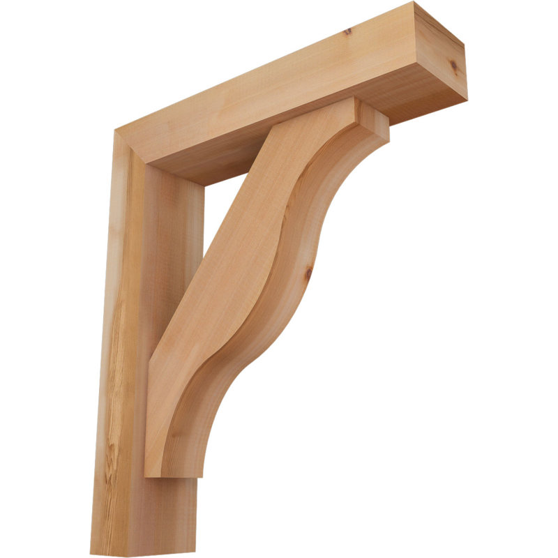 Support Funston Block avec support décalé, 28 x 24, Cèdre rouge occidental de l 5 1/2 po (lisse)