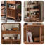 Retro Walnut Solid Wood Accent Cabinet