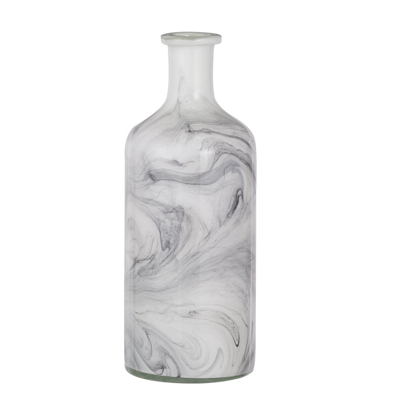 Handmade Glass Table Vase, 15.7" H x 5.9" W x 5.9" D