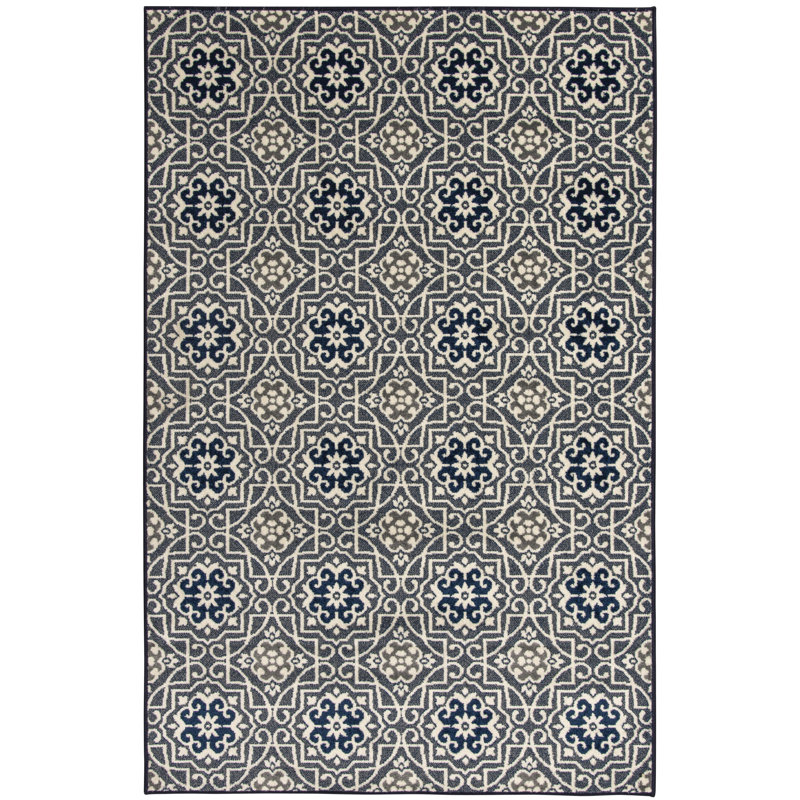 Geometric Indoor / Outdoor Rug, Rectangle 9'10'' x 12'10''