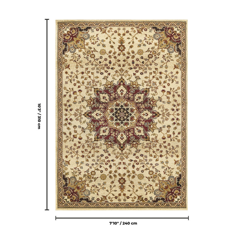 Elvia WF_VIN5014 Cream 7'10" x 10'3", 7'10"x10'3"