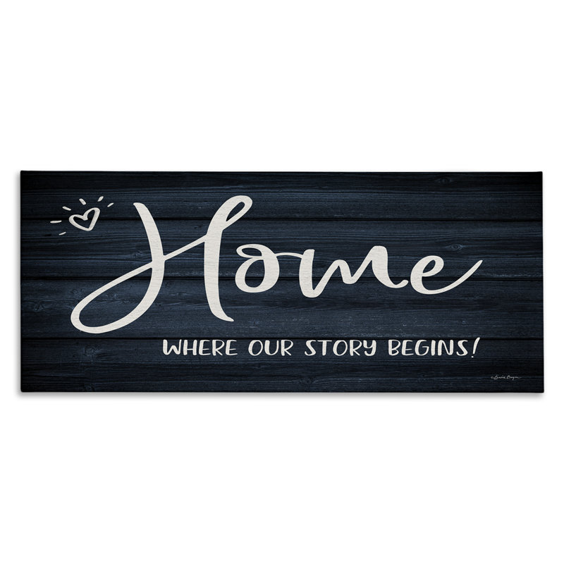 «Where Our Story Begins», art mural sur toile par Susie Boyer, H 10 po x l 24 po