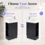 Meuble-lavabo moderne 18,6 po avec lavabo en céramique et tablettes de rangement - noir-1937198197