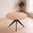 45" Round Dining Table for 2-4, Wood Kitchen Dining Room Table With 1.18" Thick Iron Legs, Space Saving Circular Dinner Table For Reading Nook, Living Room-1628720264