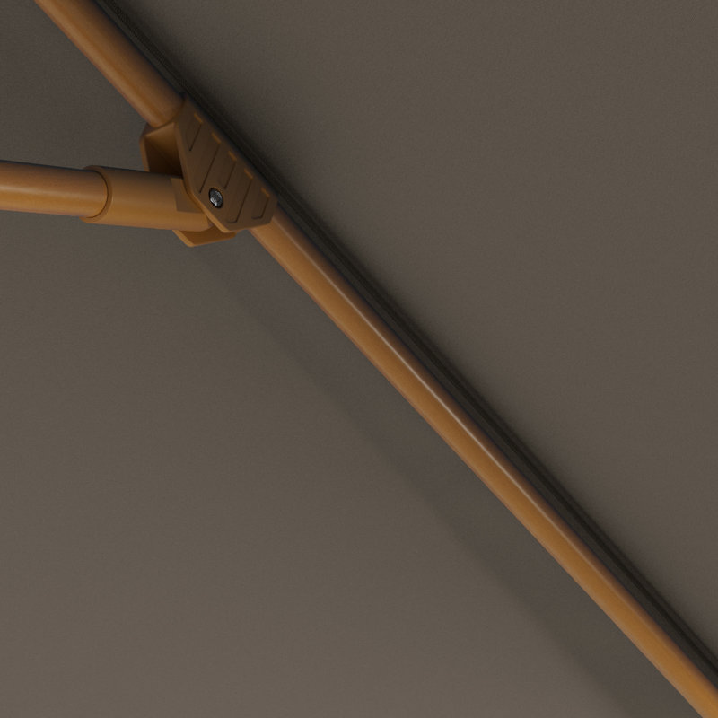 Parasol en teck 11 pi, Taupe