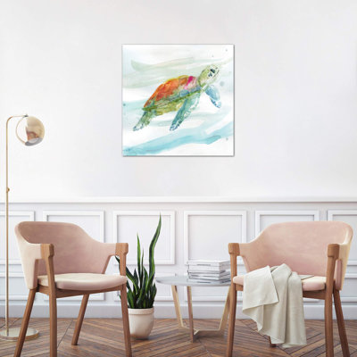 Turtle Tropics I by Carol Robinson - Painting on Canvas