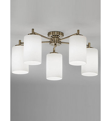 Decima Glass Semi Flush Mount