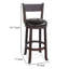 Ensemble de 2 tabourets pivotants Flint, similicuir, acajou brun