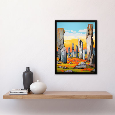 Callanish Standing Stones Vibrant Ancient Stone Circle - Single Picture Frame Print
