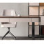 Bureau de direction moderne avec deux tiroirs et pieds en acier inoxydable-1729597295