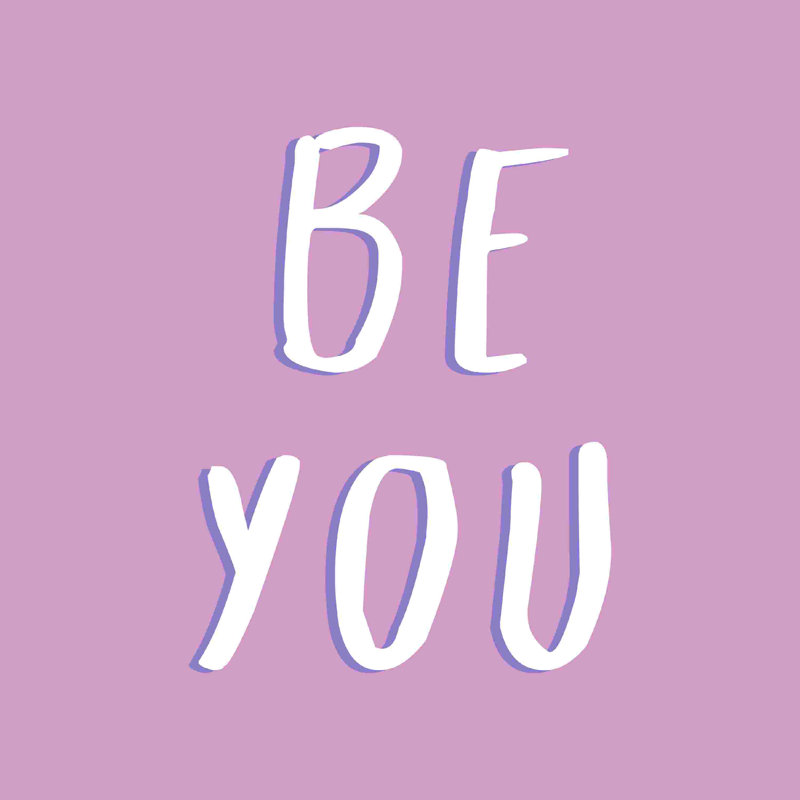 Be You - rose et mauve, H 30 po x l 30 po
