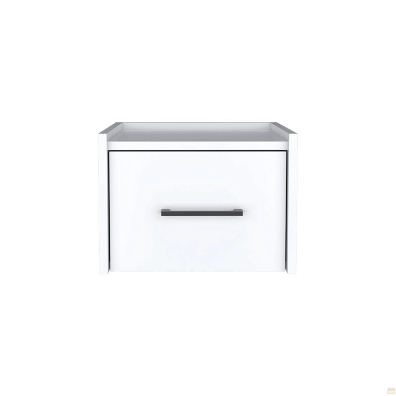 Table de chevet flottante Calion, Blanc