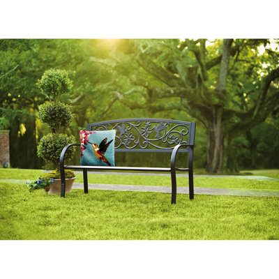 Kopnisky Hummingbird Metal Garden Bench by Alcott Hill