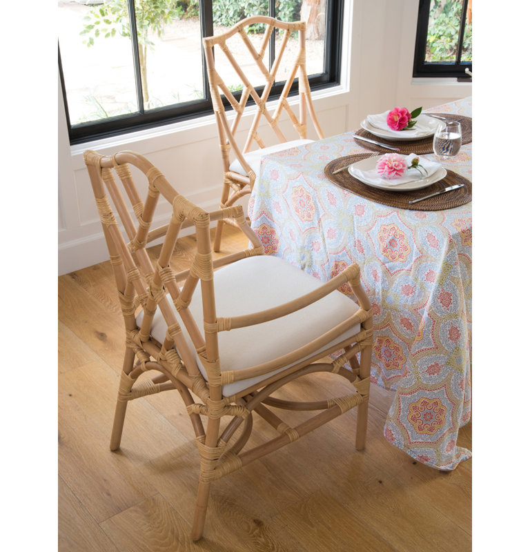 Chaise d'appoint en rotin de coton Alderson, Naturel