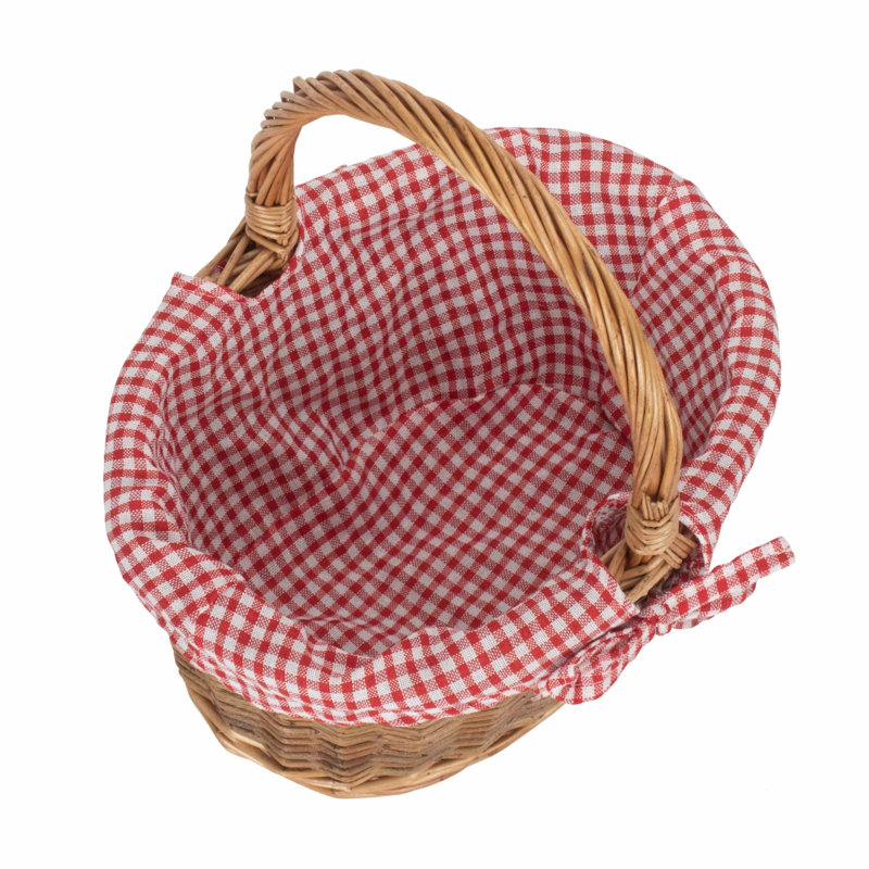 Bay Isle Home Wicker Decorative Basket, 22" H x 29" W x 20" D, Red