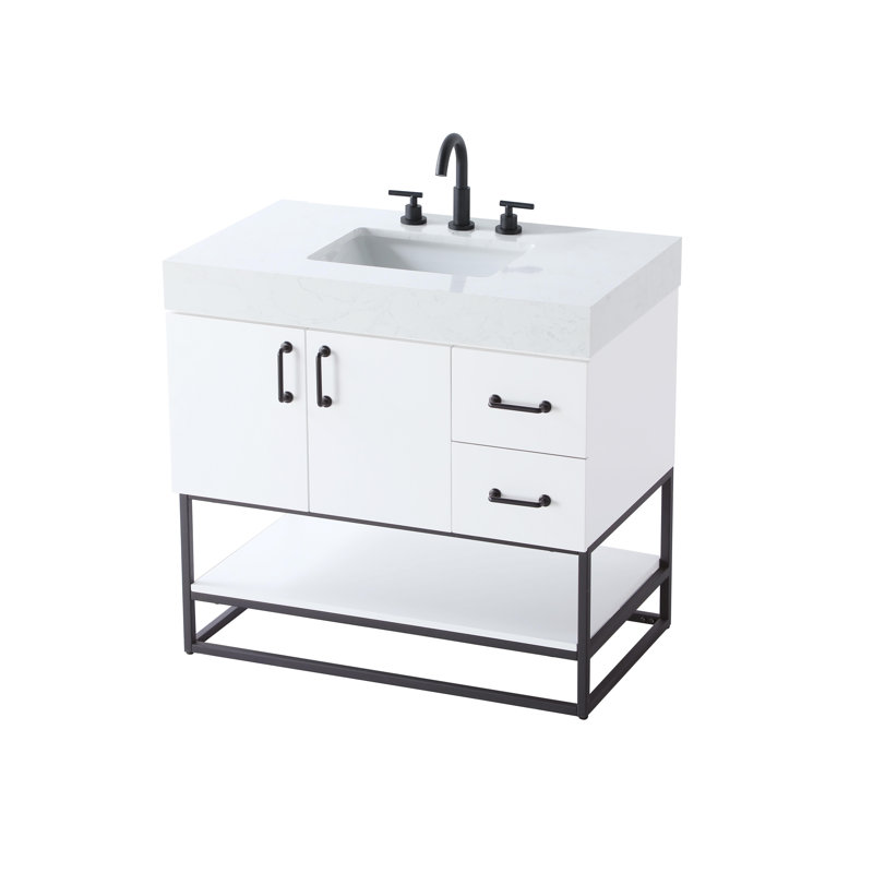 36 inch Single Bathroom Vanity, White