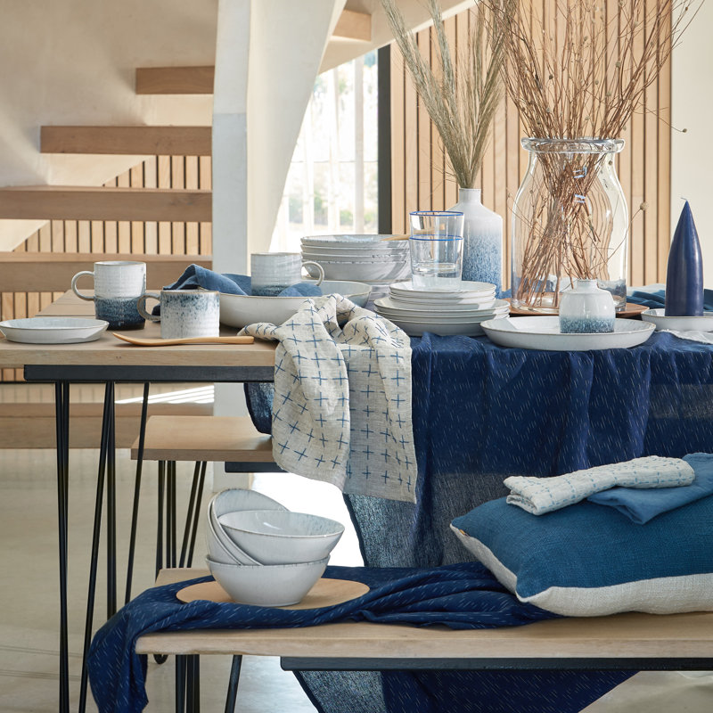 Plateau bleu Kiln par Denby Organic, H 2,75 po x l 11 po x P 11,20 po