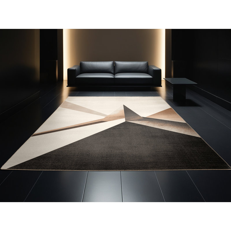 Tapis beige élégant et chic lavable à la machine Marvale, 2 x 4