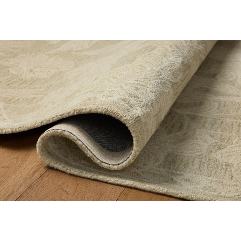 Loloi Mavis Sage / Natural Contemporary Area Rug, Rectangle 7'9" x 9'9"