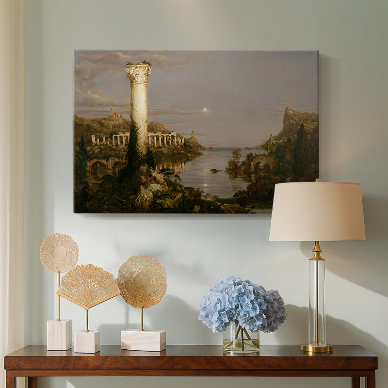 «The Course of Empire: Desolation» - Thomas Cole - Toile tendue avec châssis-1836, 32 x 48