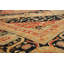 Tapis d’intérieur en laine bleu marine/crème 8 pi 10 po x 12 pi 1 po à la main one-of-kind-noué la 2010 ushak Vorti