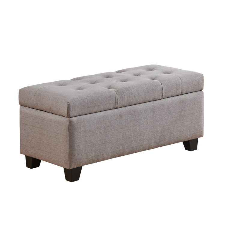 Banc de rangement rembourré Defazio, Gris