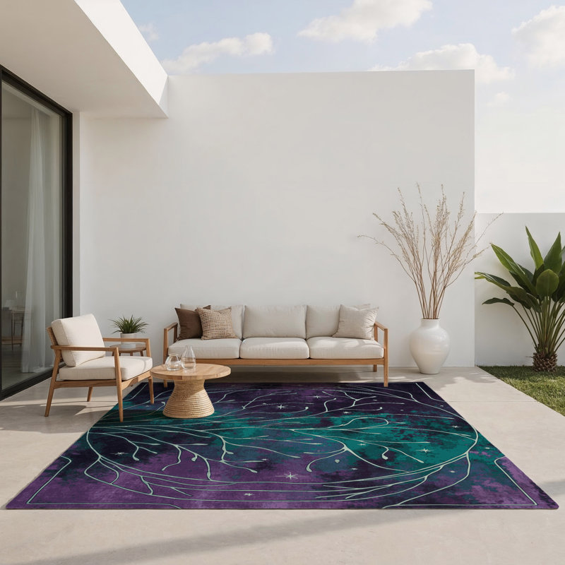 Enchanted Roots Indoor And Outdoor Area Rug, Rectangle 1'6" x 2'6"