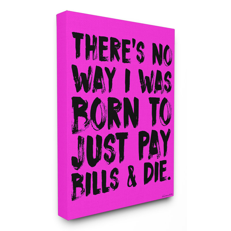 «More To Life», art mural sur toile noir et rose par House of Lulu, H 30 po x l 24 po x P 1,5 po, Toile tendue