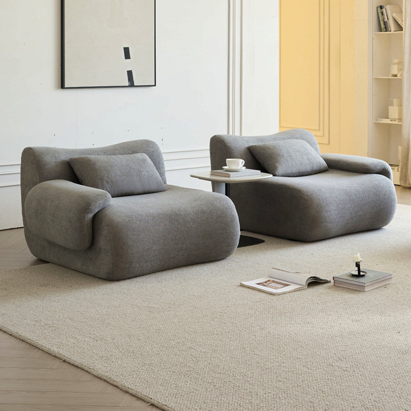 Sofa In A Box, Memory Foam Couch, Modern Compression Sofa With Deep Seat, No Assembly Required, Light Grey, 2
