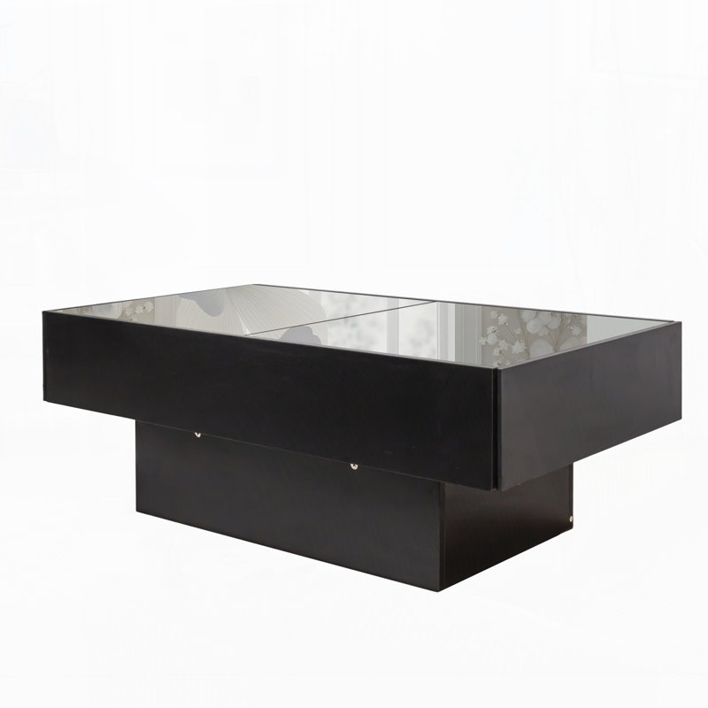 Extendable Coffee Table with Sliding Top and Hidden Storage