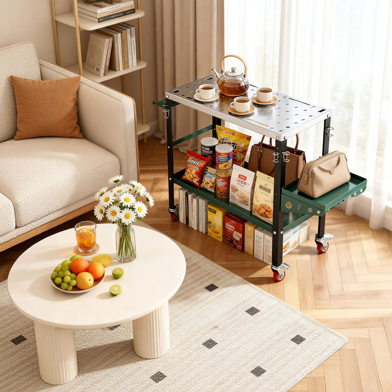 Table de soudage 36 po x 18 po avec roulettes, table de soudage avec plateau de rangement et panneau perforé