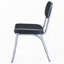 Chaises d'appoint noires et chromées (ensemble de 2)