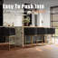 Tabouret de bar moderne, tabourets de bar à hauteur de comptoir, cuir de polyuréthane noir avec pieds en métal doré-875721299-875721302-875721288