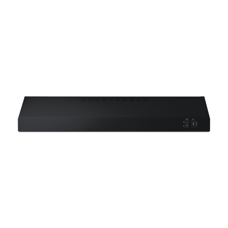Summit Appliance Steel Convertible Under Cabinet Range Hood, Black, 5.5" H x 29.88" W x 20" D