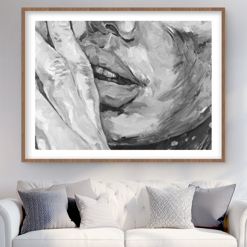 Luscious Lips - chambre à coucher grise, H 48 po x l 36 po, Brun