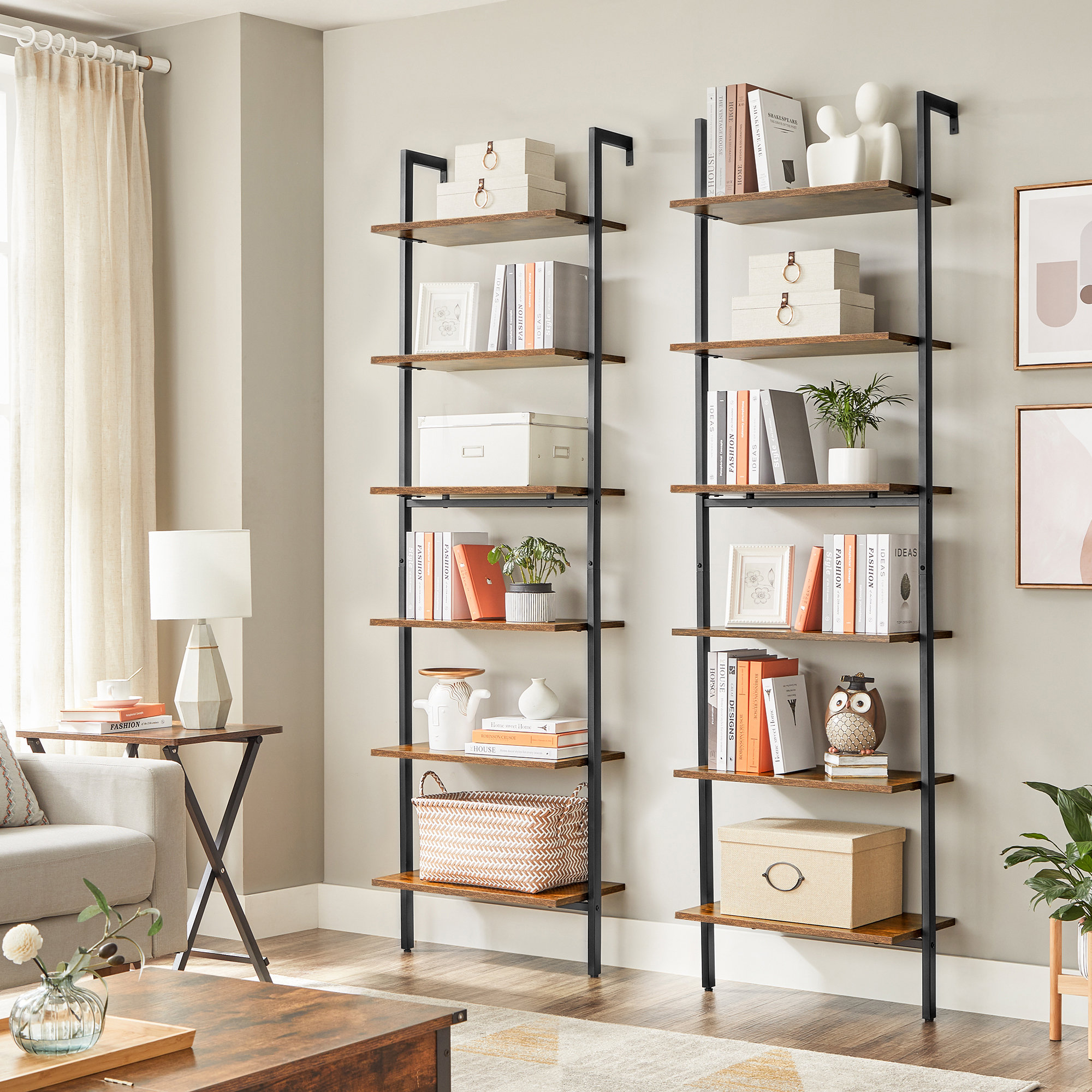 Ladder on sale bookcase wayfair