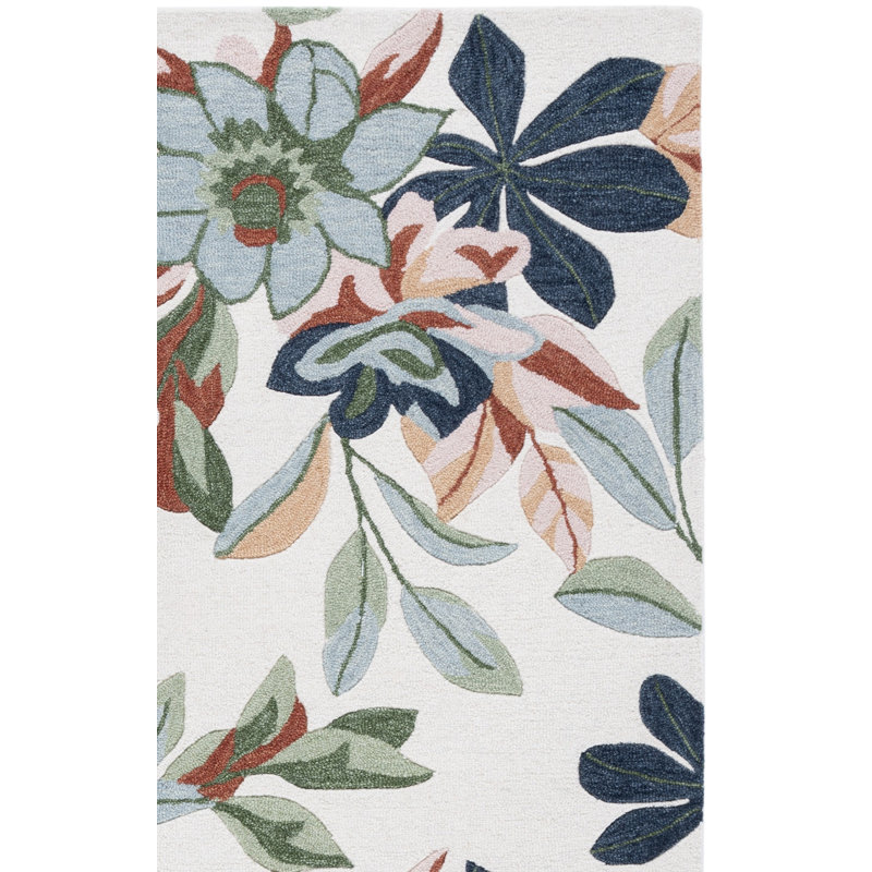 Jardin 768 Hand Tufted 80% Wool; 20% Cotton Floral Rug, Rectangle 8' x 10'