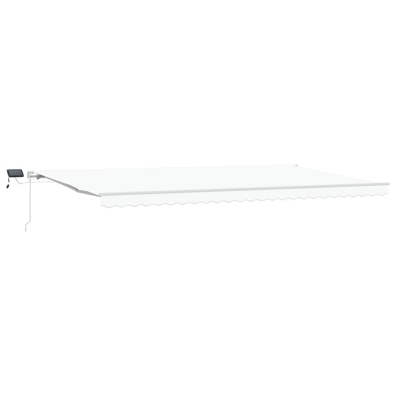 Brayden Studio Retractable Patio Awning, 600 cm W x 300 cm D, White