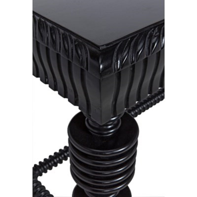 Portuguese Writing Desk, Hand Rubbed Black