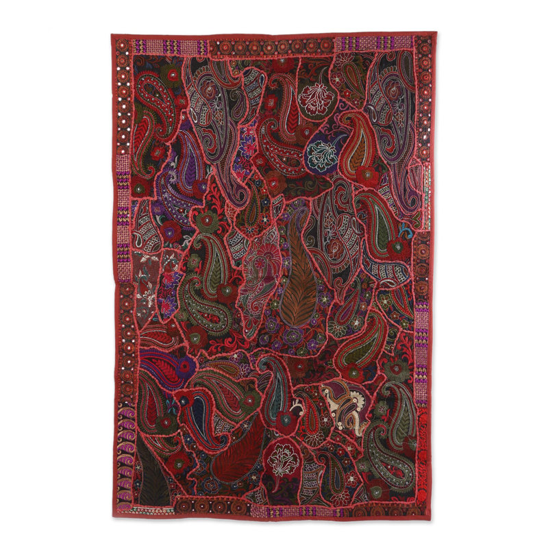 Suspension murale patchwork paisleys