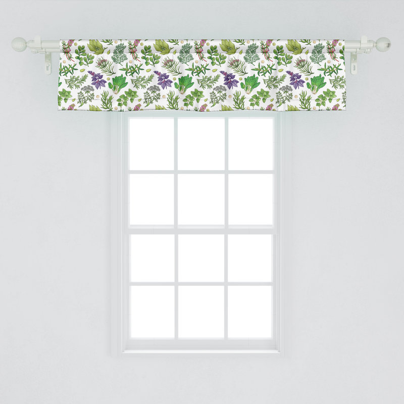 Ensemble de 2 cantonnières Ambesonne Botanical Olive, L 42 po x L 18 po