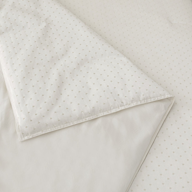 Ensemble de housse de couette décontracté classique en mélange de coton ivoire Riésel