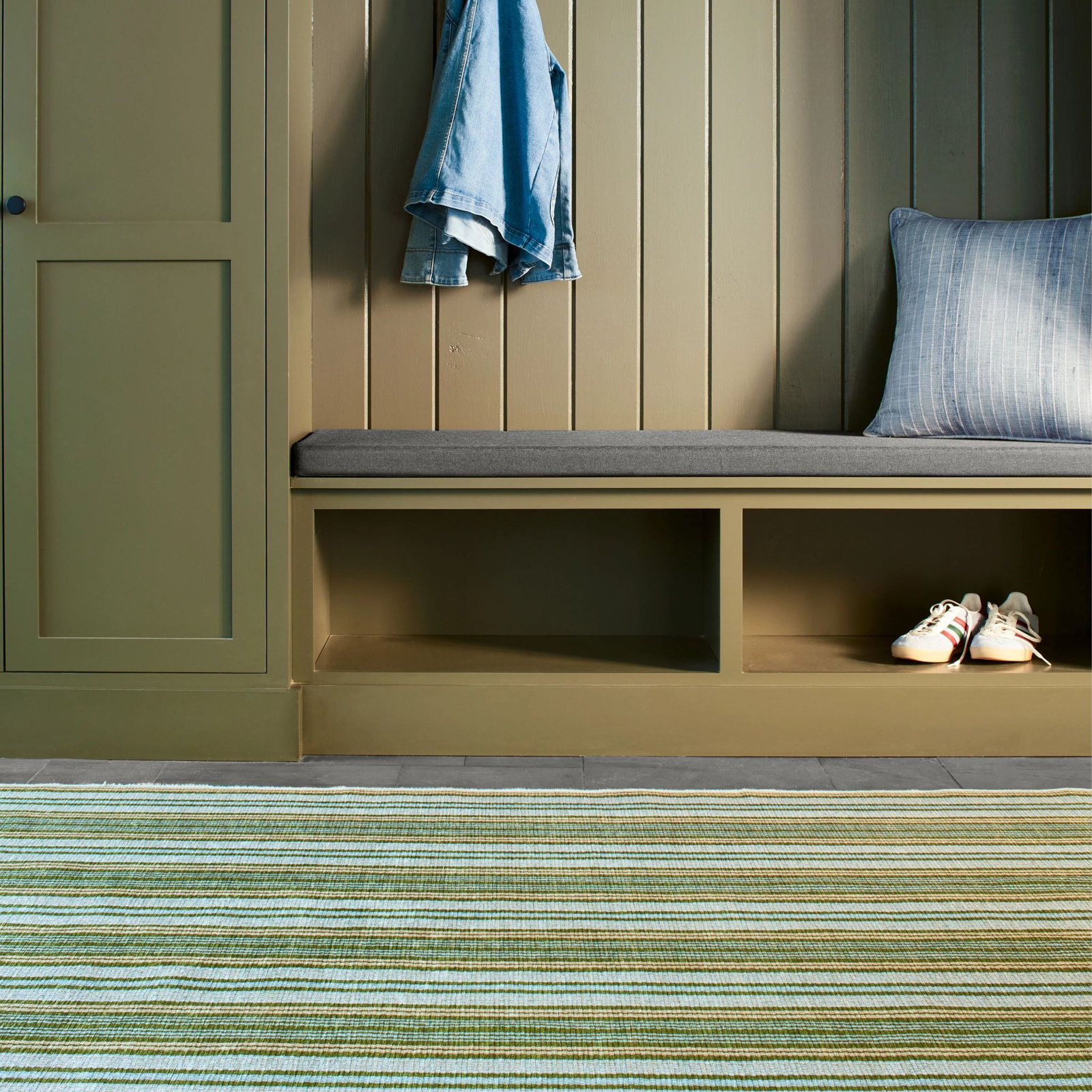Caravan Stripe Multi Machine Washable Rug, Rectangle 2' x 3'