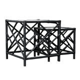 Chippendale Glass Nesting End Table