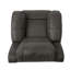 Fauteuil inclinable manuel en tissu de lin ardoise, dimensions 34,5 po x 39 po x 39 po