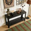 Console de style campagne moderne, design minimaliste élégant avec placage en bois de qualité supérieure et coins arrondis-486459364