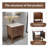 36" Freestanding Bath Vanity Open Shelf Sink Base Cabinet Without Top in Natural
