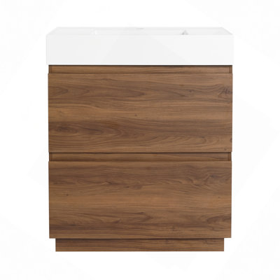 Bathroom Vanities With Single Sink Combo, Modern Undermount Bathroom Sink Cabinet With Double Drawer, Freestanding Bathroom Sink Cabinet,Engineering Wood