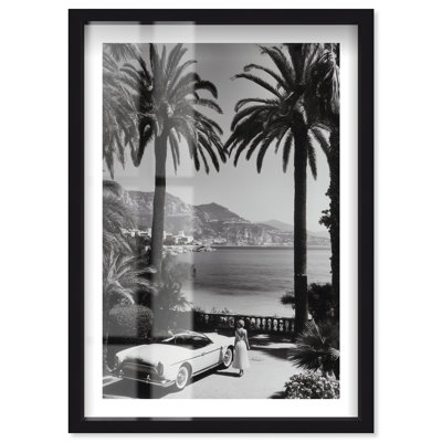 «Monaco Dreams II Shadowbox Print Glam» par Notoriart, cadre noir, 10 x 15